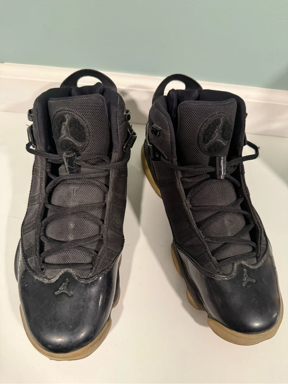 Air Jordan Men's Black High-Top Sneakers with Gum Outsole size 10.5